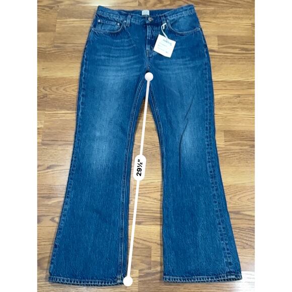 TOTEME Blue Cropped Kick Flared Jeans 29/34 - Picture 7 of 16